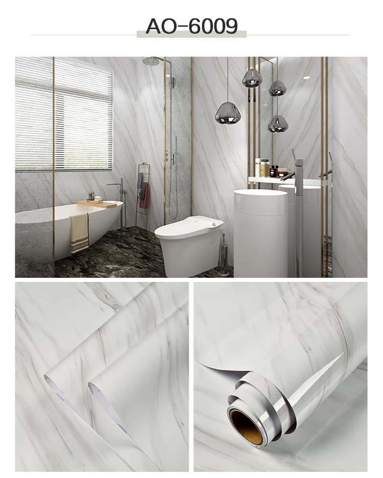 Waterproof Stick and Peel Self Adhesive Vinyl Wall Paepr Bathroom Kitchen Countertop Covers Granite Marble Pvc Decor Wallpaper detail 6