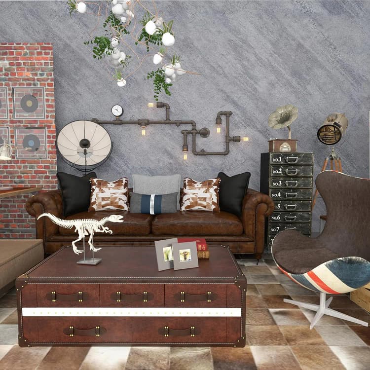 COWINLIFE Wholesale Concrete Peel and Stick Self Adhesive Contact Paper 3d Wall Sticker Vinyl Cement Wallpaper for Wall Decor detail 5