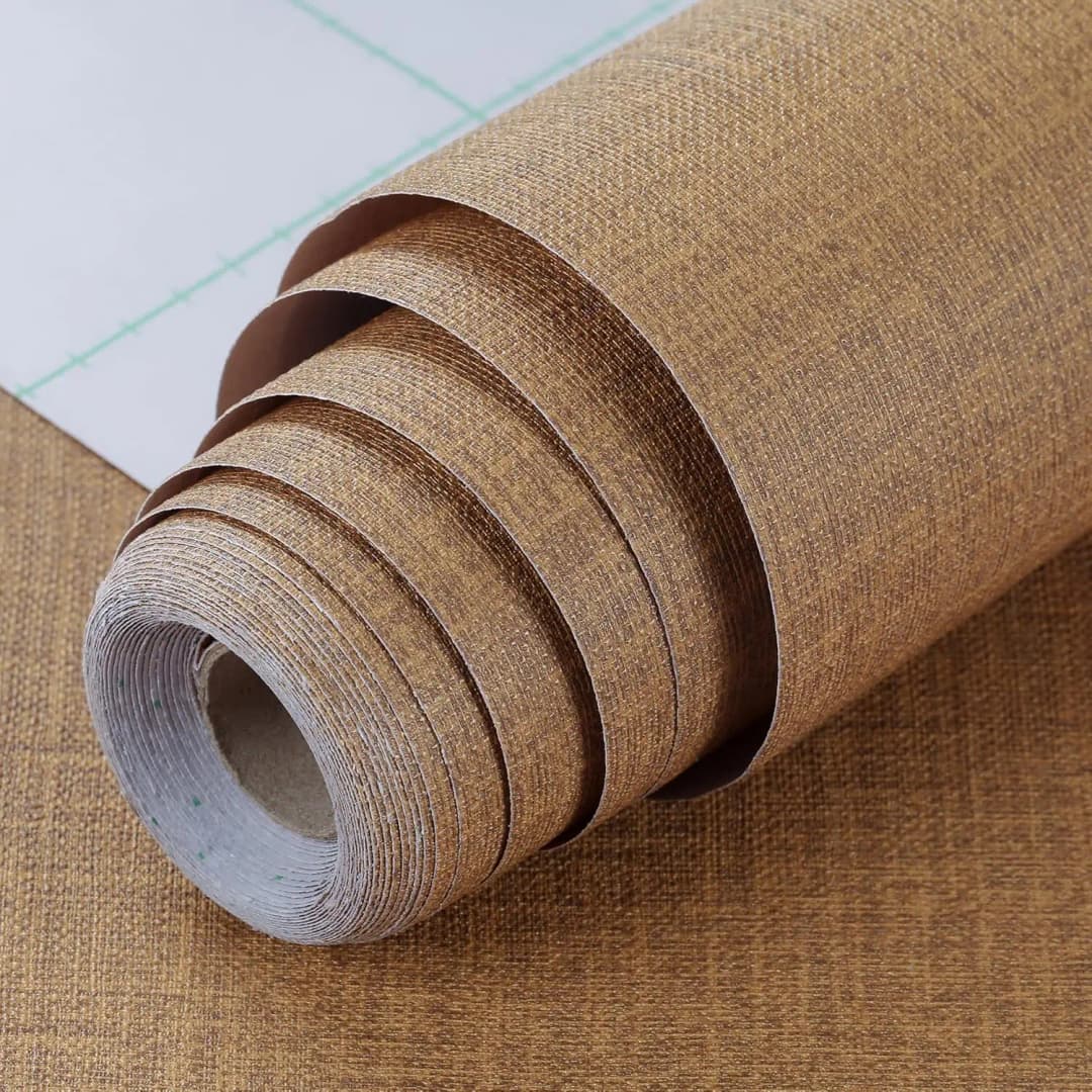 COWINLIFE DECO Modern Peel and Stick Waterproof Wallpaper Self Adhesive Textured Fabric Wall Paper Linen Vinyl for Interior Design