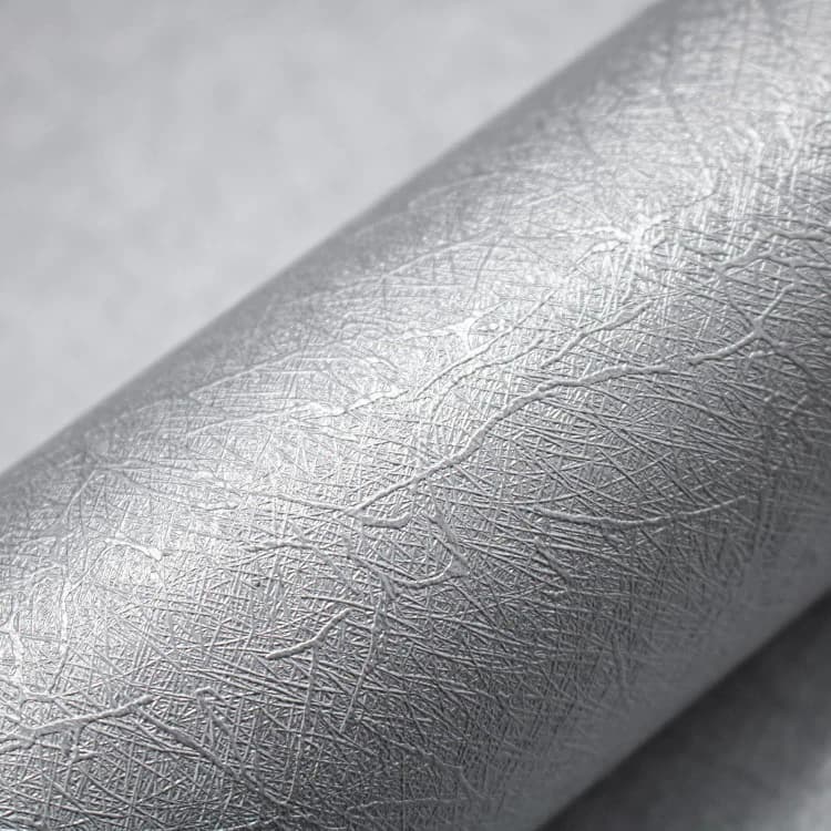 COWINLIFE DECO Silk Grey Contact Paper DIY 3D Self Adhesive Embossed Wallpaper PVC Silk Textured Wall Paper for Cabinets Countertop detail 1