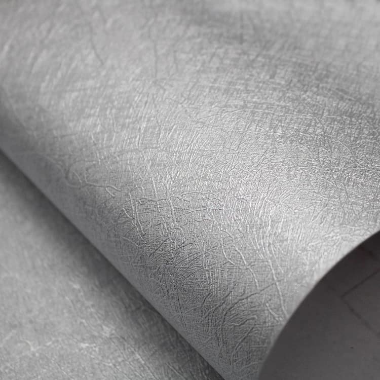 COWINLIFE DECO Silk Grey Contact Paper DIY 3D Self Adhesive Embossed Wallpaper PVC Silk Textured Wall Paper for Cabinets Countertop detail 2