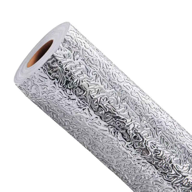 COWINLIFE DECO Hot Selling 3D Kitchen Wallpaper Sticker PVC Self Adhesive Kitchen Aluminum Foil Stickers Oil Proof Waterproof