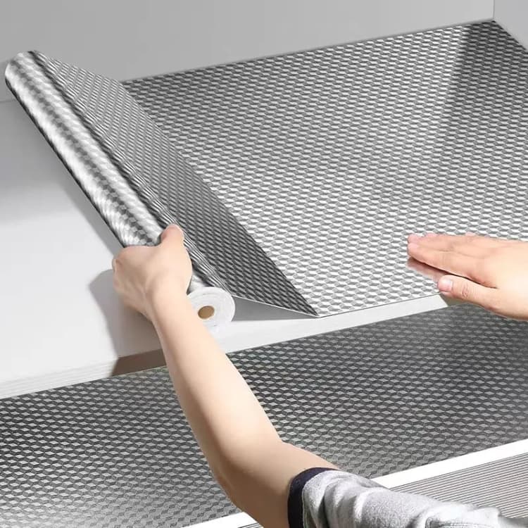 COWINLIFE DECO Factory Price 3D Kitchen Wallpaper PVC Vinyl Self Adhesive Kitchen Aluminum Foil Stickers Oil Proof Waterproof Home detail 4