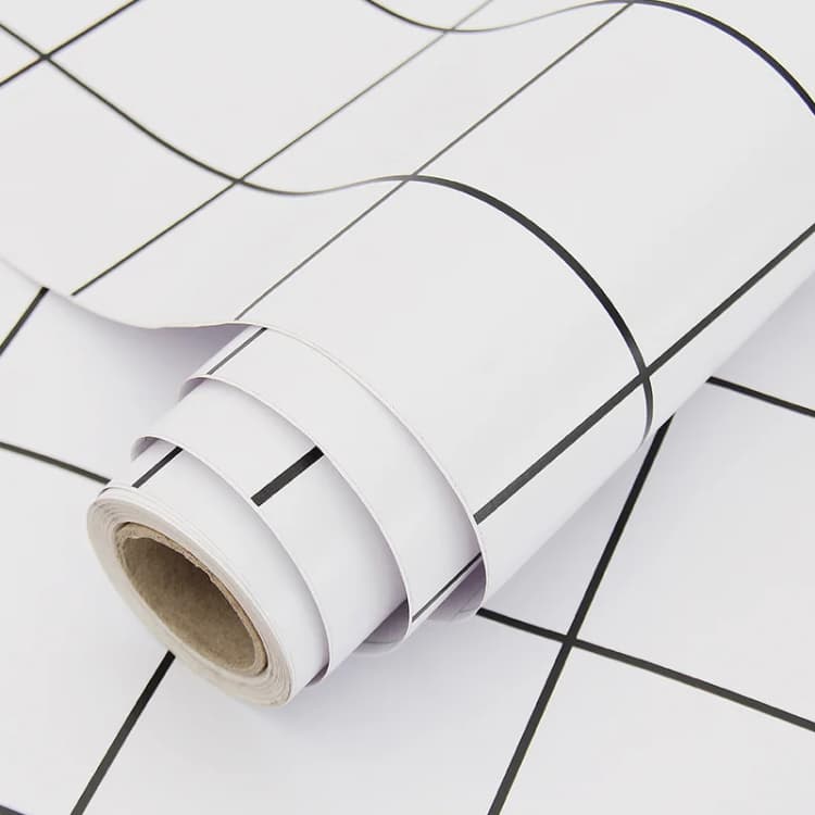 Grid Wallpaper Roll Stick and Peel Self Adhesive Vinyl Contact Paper Removable Modern Decorative Wall Paper for Bedroom Kitchen detail 5