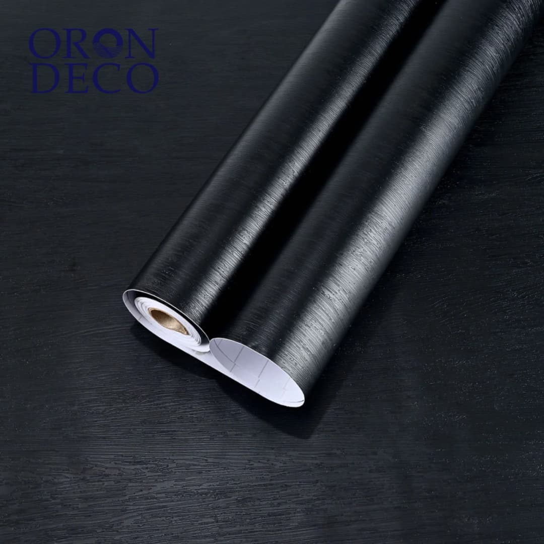 COWINLIFE DECO Custom Textured Black Wood Sticker Home Decoration Wallpaper Peel and Stick Waterproof Self Adhesive Wall Paper