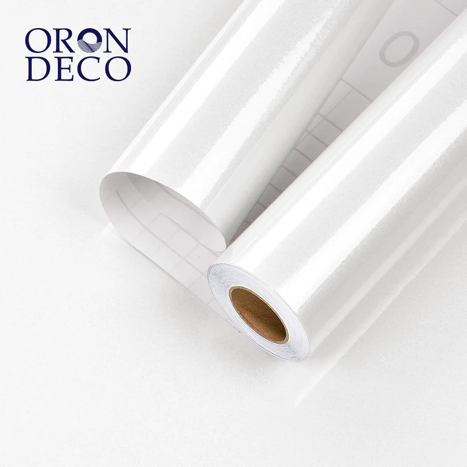 COWINLIFE DECO Pvc White Kitchen Vinyl Wall Paper Self Adhesive Peel and Stick Waterproof Glitter Wallpaper for Home Decoration