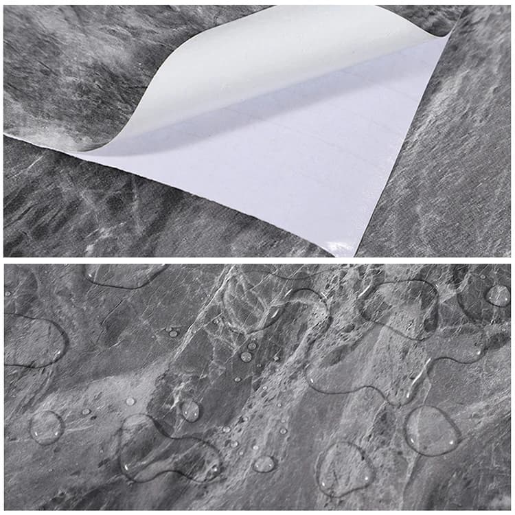 COWINLIFE DECO Waterproof Grey Concrete Textured Wall Paper Vinyl Cement Peel and Stick Wallpaper for Living Room Bedroom detail 2