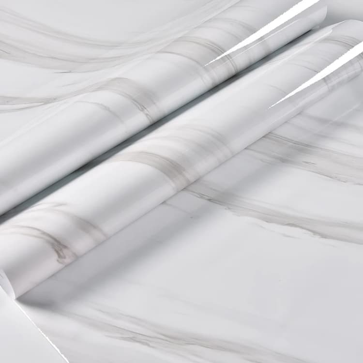 COWINLIFE DECO Best Selling White Marble Sticker Wallpaper Waterproof Self-Adhesive PVC Vinyl for Bathroom Kitchen Decor detail 2