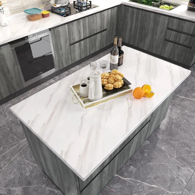 COWINLIFE DECO Best Selling White Marble Sticker Wallpaper Waterproof Self-Adhesive PVC Vinyl for Bathroom Kitchen Decor detail 4