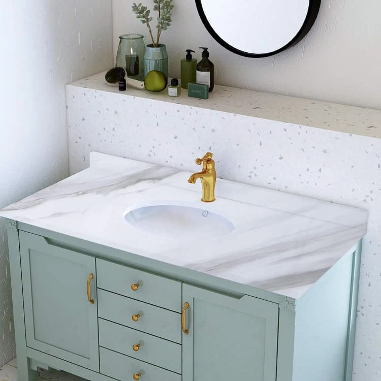 COWINLIFE DECO Best Selling White Marble Sticker Wallpaper Waterproof Self-Adhesive PVC Vinyl for Bathroom Kitchen Decor detail 5