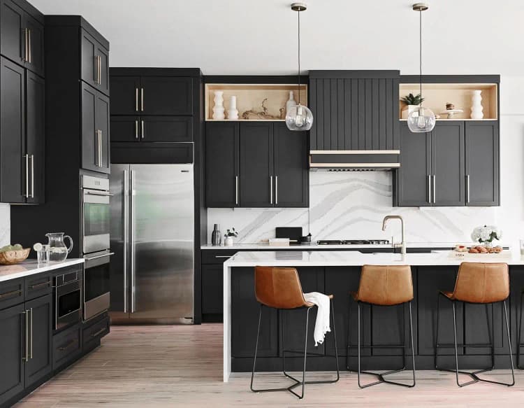 COWINLIFE DECO Matte Black Wallpaper Peel and Stick Vinyl Wall Paper PVC Self Adhesive Solid Wall Wallpaper for Kitchen Walls detail 2