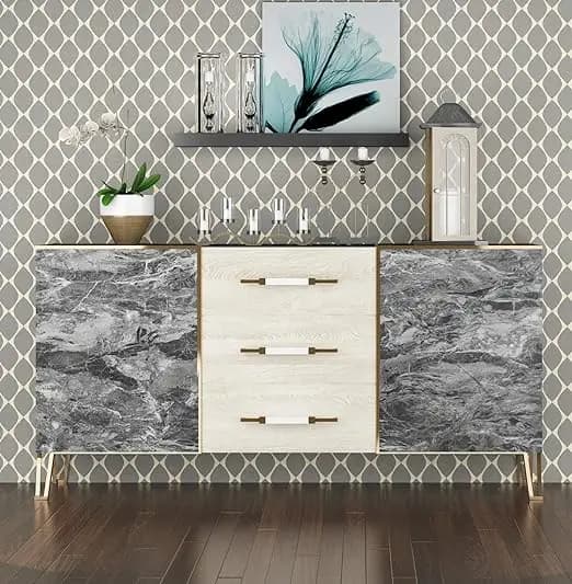 COWINLIFE DECO Modern Design Waterproof Grey Concrete Textured Peel and Stick Wallpaper Vinyl Cement for Living Room Bedroom detail 6