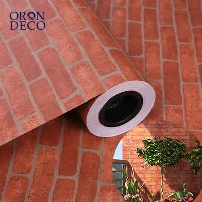 COWINLIFE DECO Modern 3D Brick Stone Self-Adhesive Wallpaper Waterproof PVC Factory Wholesale Wallpaper Roll for Living Room