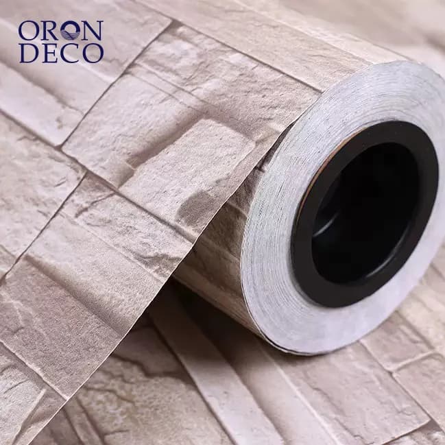 COWINLIFE DECO Custom High Quality Waterproof Stone Brick Self-Adhesive Wallpaper Peel & Stick Home Decorative Wallcovering