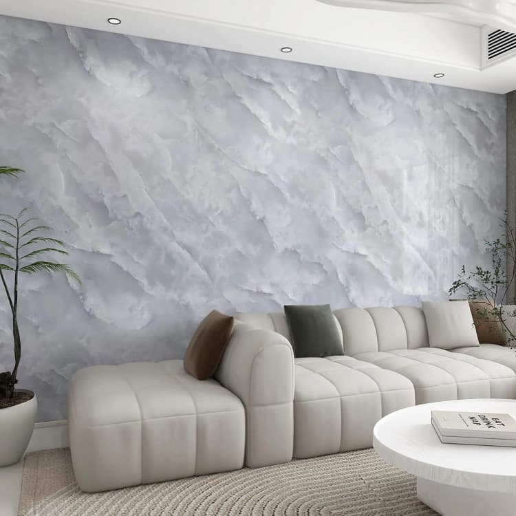 COWINLIFE DECO Modern Classic Gray Marble Wallpaper Self-Adhesive Peel & Stick Removable Wall Paper for Kitchen Bathroom Countertops detail 4