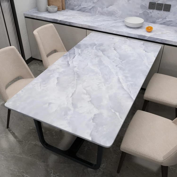COWINLIFE DECO Modern Classic Gray Marble Wallpaper Self-Adhesive Peel & Stick Removable Wall Paper for Kitchen Bathroom Countertops detail 5
