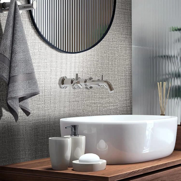 COWINLIFE DECO Self-Adhesive Peel and Stick Wallpaper Linen Texture Waterproof PVC Modern Decorative Wall Paper for Kitchen Interior detail 5