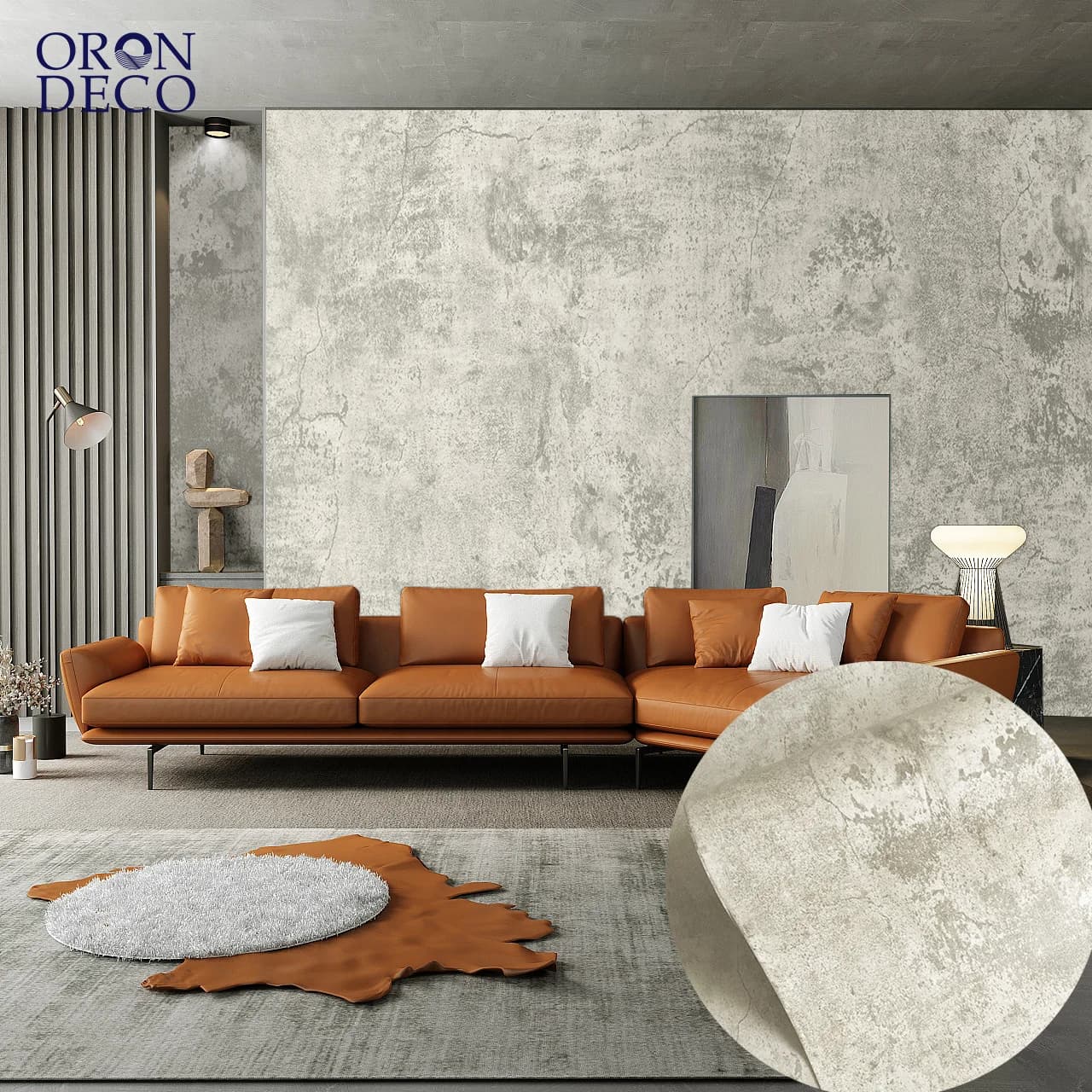 COWINLIFE DECO Modern 3D Cement Wallpaper Hot Selling Peel Stick Vinyl Removable Adhesive Wall Sticker Concrete Contact Paper