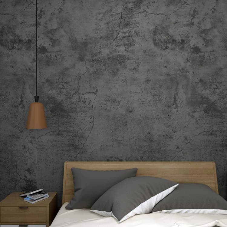 COWINLIFE DECO Modern Textured Self-Adhesive PVC Vinyl Wallpaper Cement Stickers Waterproof Peel & Stick for Living Room Wall Decor detail 5