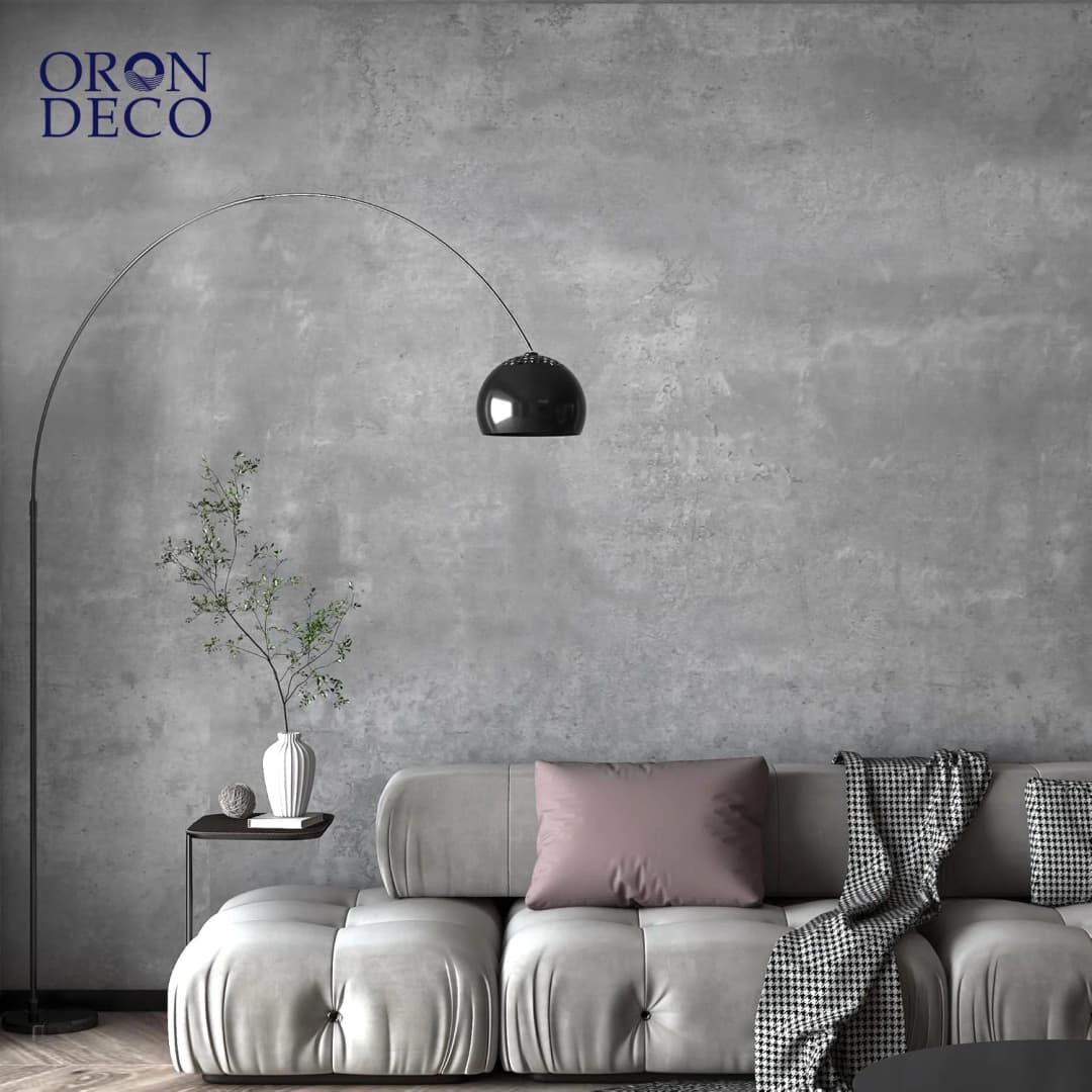 COWINLIFE DECO Cement Wallpaper Waterpoof Peel and Stick Interior Design PVC Self Adhesive Wallpaper for Bedroom Walls