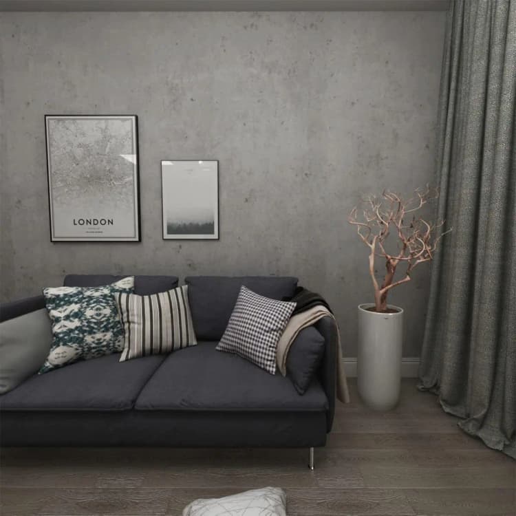 COWINLIFE DECO Cement Wallpaper Waterpoof Peel and Stick Interior Design PVC Self Adhesive Wallpaper for Bedroom Walls detail 5