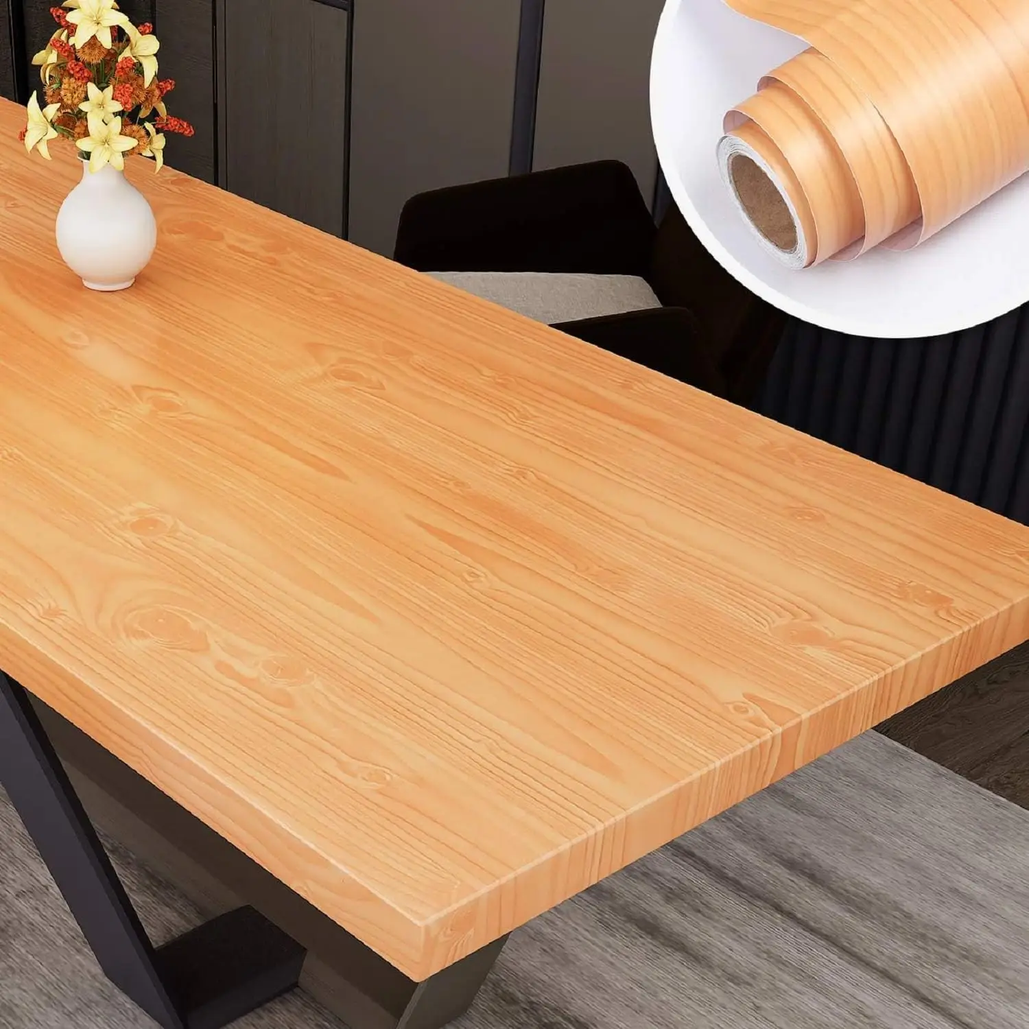Wholesale Wood Wallpaper Peel and Stick Self Adhesive Wood Grain Wallpaper for Kitchen Removable Waterproof Vinyl