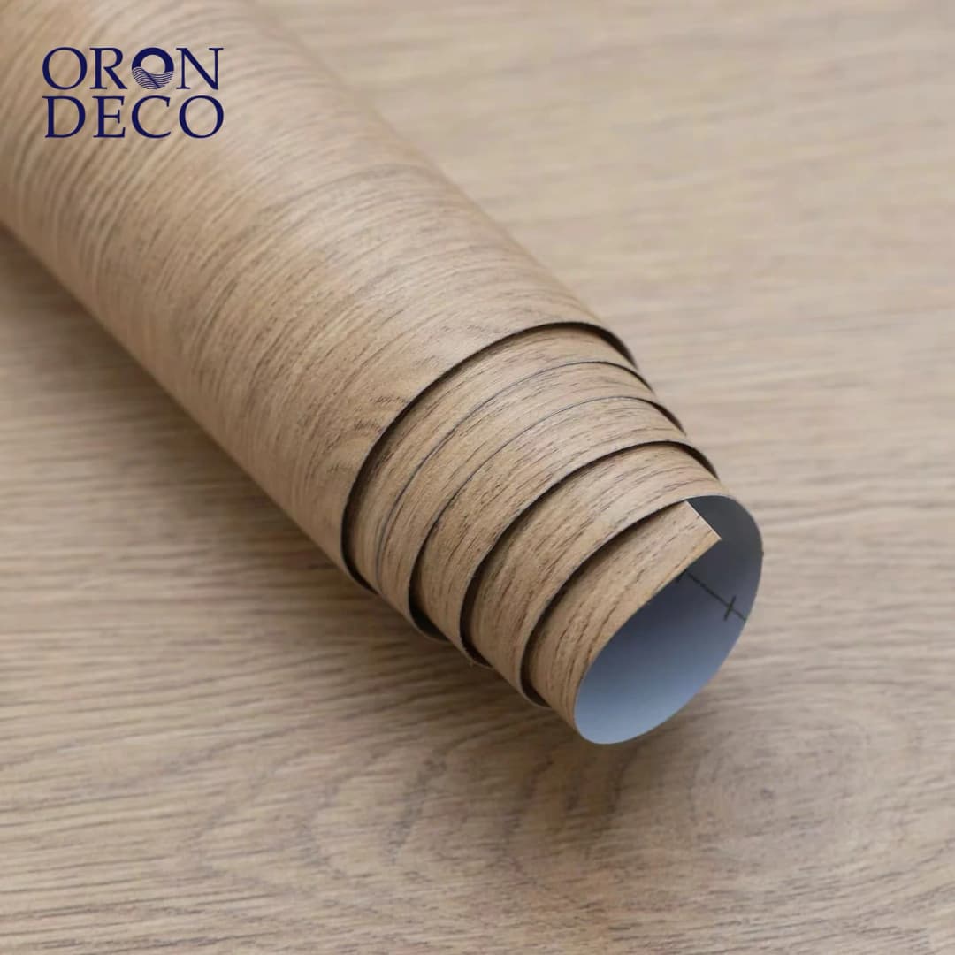 COWINLIFE DECO Peel and Stick Textured Wall Paper Self-Adhesive Wood Grain PVC Wall Sticker Film Vinyl Wrap for Kitchen Cabinets