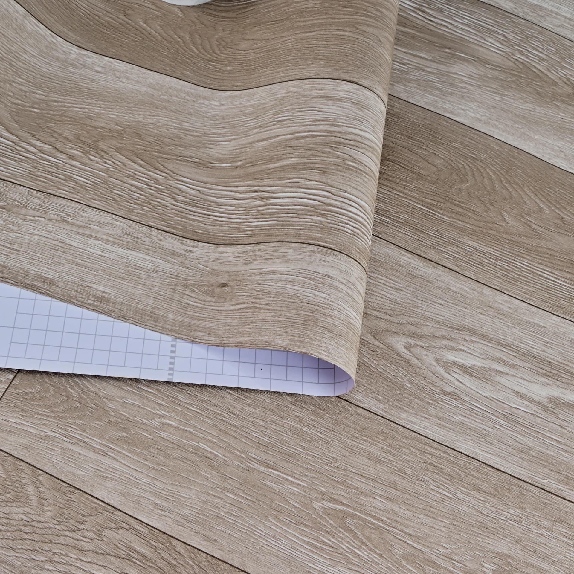 COWINLIFE DECO Size Customizable Vinyl Plastic Flooring New Self-Adhesive Peel Stick Wood Flooring Sticker for Kitchen Waterproof
