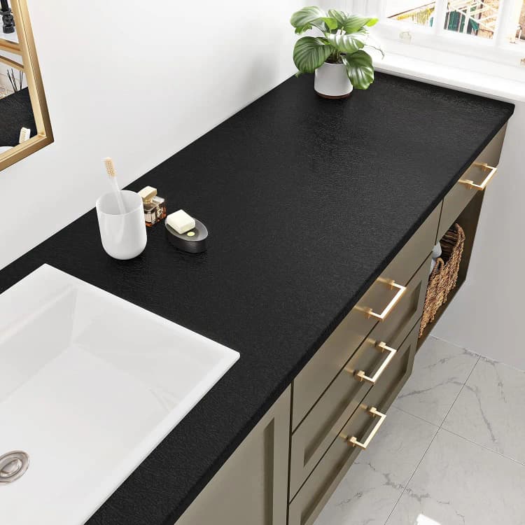 COWINLIFE DECO High Quality 3d Black Silk Wallpaper Embossed Self Adhesive Peel and Stick Removable Kitchen Wall Sticker Vinyl Wrap detail 4