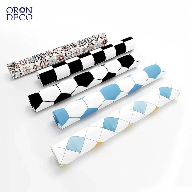 COWINLIFE DECO Waterproof Self Adhesive Peel and Stick Luxury Vinyl Plastic Flooring PVC Floor Sticker Wallpaper for Kitchen Bathroom