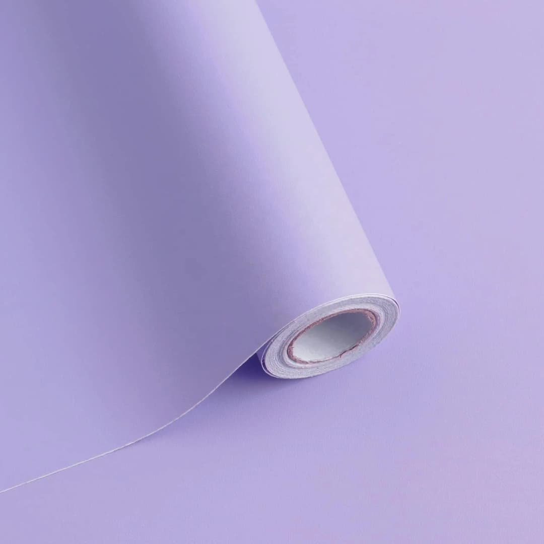 COWINLIFE DECO Purple Solid Color Peel and Stick Wallpaper Self-Adhesive Removable Wall Paper for Wall Furniture Covering Vinyl Rolls
