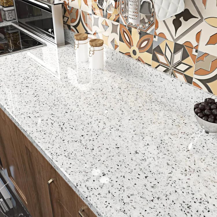 COWINLIFE DECO Custom Vinyl Marble Sticker Peel and Stick Wallpaper Granite White Waterproof Self Adhesive Wall Paper for Kitchen detail 2