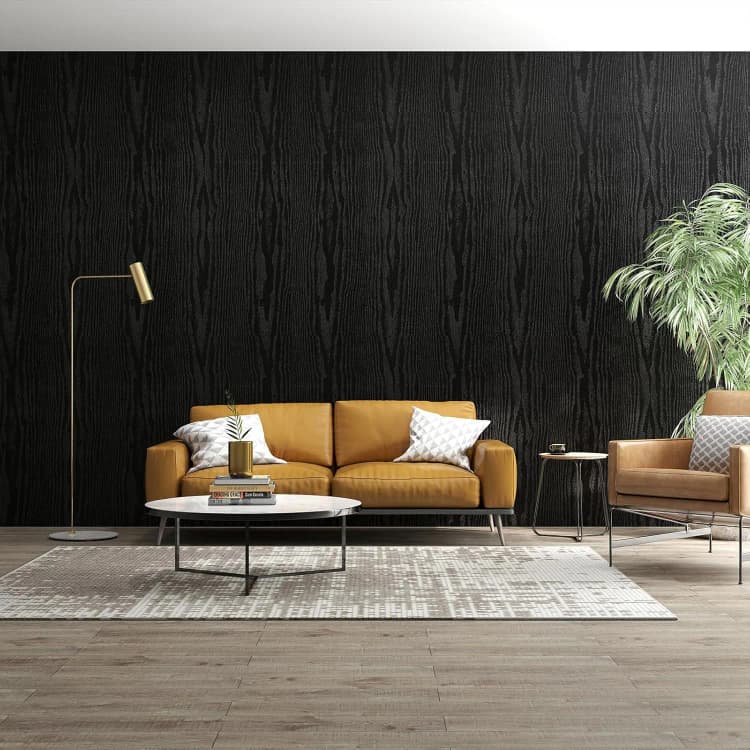 COWINLIFE DECO Black Peel and Stick Kitchen Wall Sticker Wood Grain Self-Adhesive Wallpaper CabinetsFurniture Easy to Install detail 3