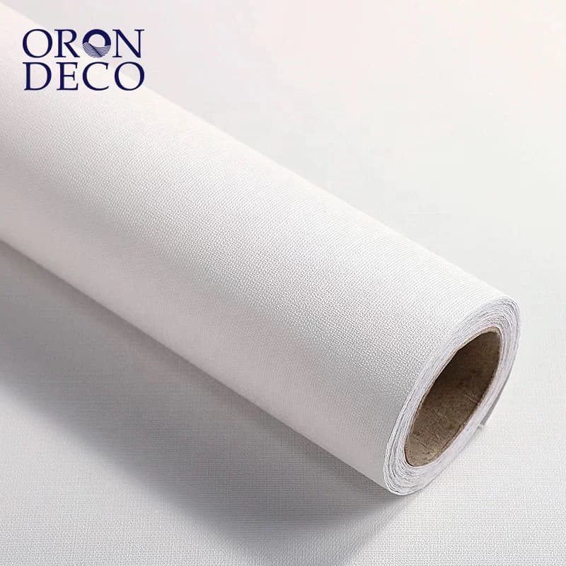 COWINLIFE DECO Hot Selling White Solid Colour Vinyl Texture Peel and Stick Self-Adhesive Waterproof Wallpaper Roll for Bedroom