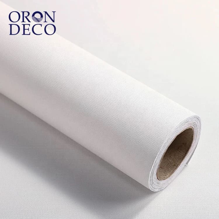 COWINLIFE DECO Hot Selling White Solid Colour Vinyl Texture Peel and Stick Self-Adhesive Waterproof Wallpaper Roll for Bedroom detail 1