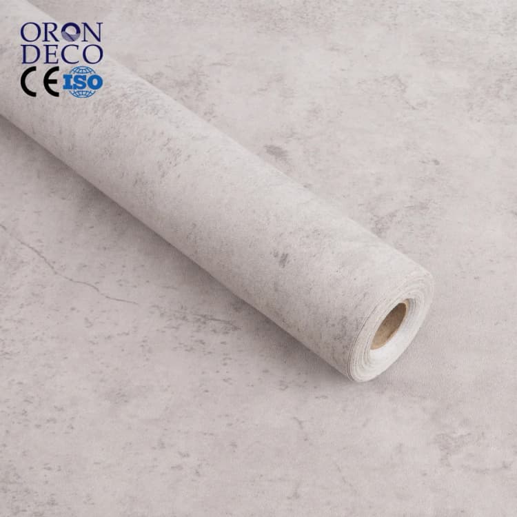 COWINLIFE DECO Waterproof Removable Peel and Stick Textured Wallpaper PVC Self-Adhesive Cement Wallpaper for Living Room Wall detail 1