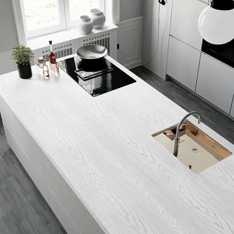 COWINLIFE DECO Bronzing Silver 3D PVC Wall Paper Self Adhesive Wood Grain Textured Pattern Peel Stick Home Decor PVC Wallpaper Rolls detail 6