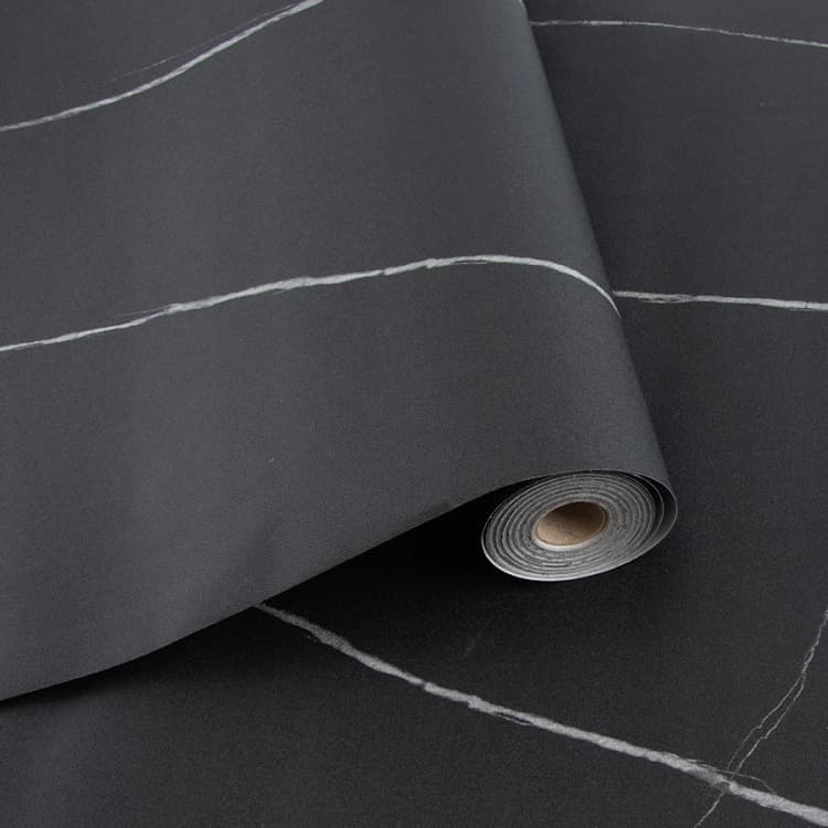 COWINLIFE DECO Black Matte Marble Sticker PVC Peel and Stick Kitchen Wallpaper Self Adhesive for Home Furniture Decorative Wholesale detail 2