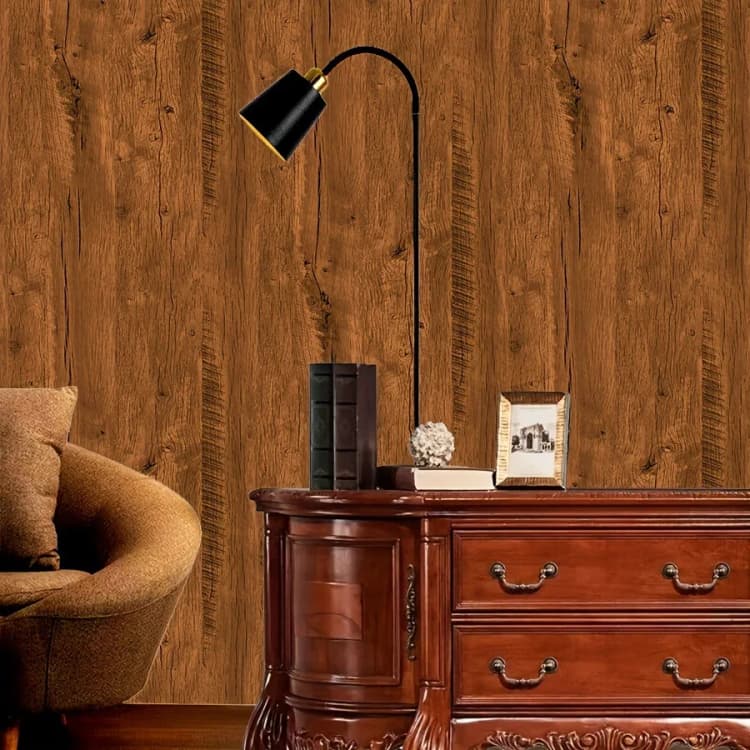 COWINLIFE DECO Wood Design Self Adhesive Pvc Textured Wallpaper Luxury Home Decoration for Wall Vinyl Papier Peint 3d for Living Room detail 4
