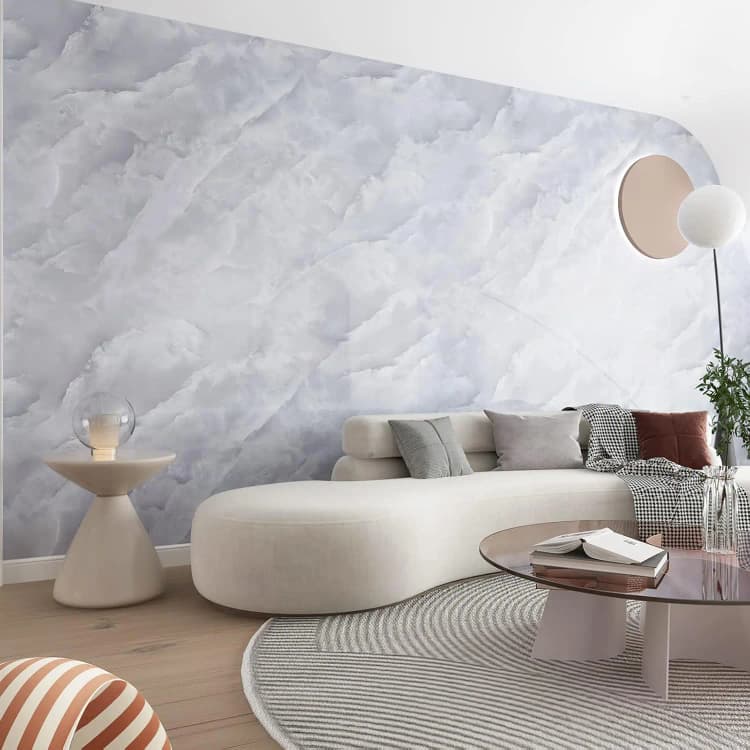 COWINLIFE DECO ECO Marble Sticker Gray Wave Self-Adhesive PVC 3d Wallpaper Roll House Decor Wall Decoration Items Marble Coffee Table detail 2