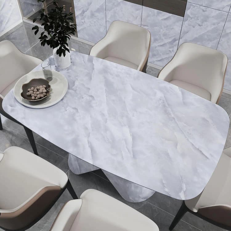 COWINLIFE DECO ECO Marble Sticker Gray Wave Self-Adhesive PVC 3d Wallpaper Roll House Decor Wall Decoration Items Marble Coffee Table detail 5