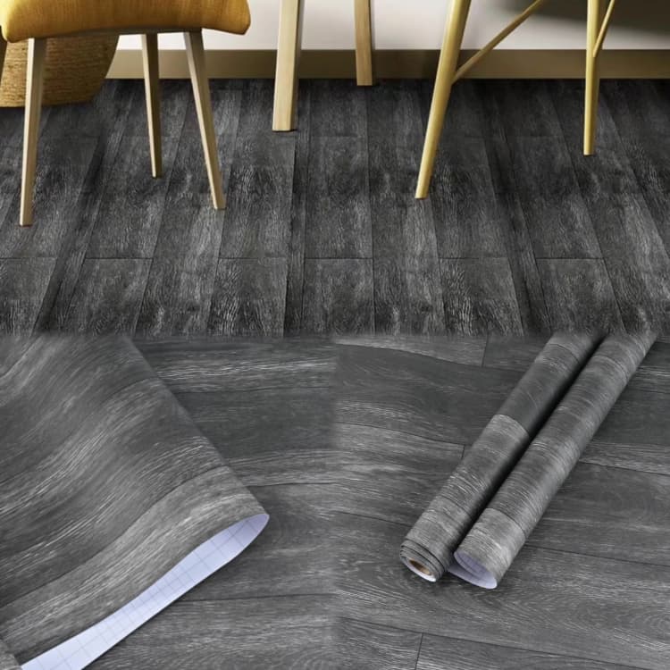 COWINLIFE DECO Factory Waterproof PVC Self-Adhesive 3D Wood Flooring Sticker Luxury Vinyl Home Decor for Kitchen Living Room Floor detail 5
