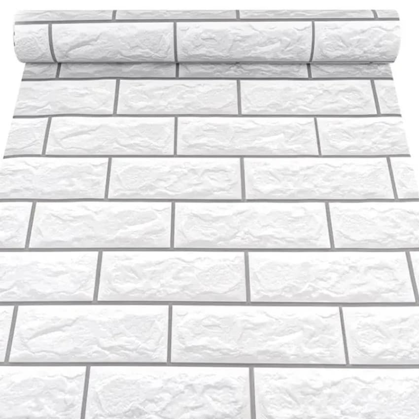 COWINLIFE DECO Brick PVC Material Wall Decor Glue Stripping Removable Self Adhesive Wallpaper Roll Interior Decoration Home Decor