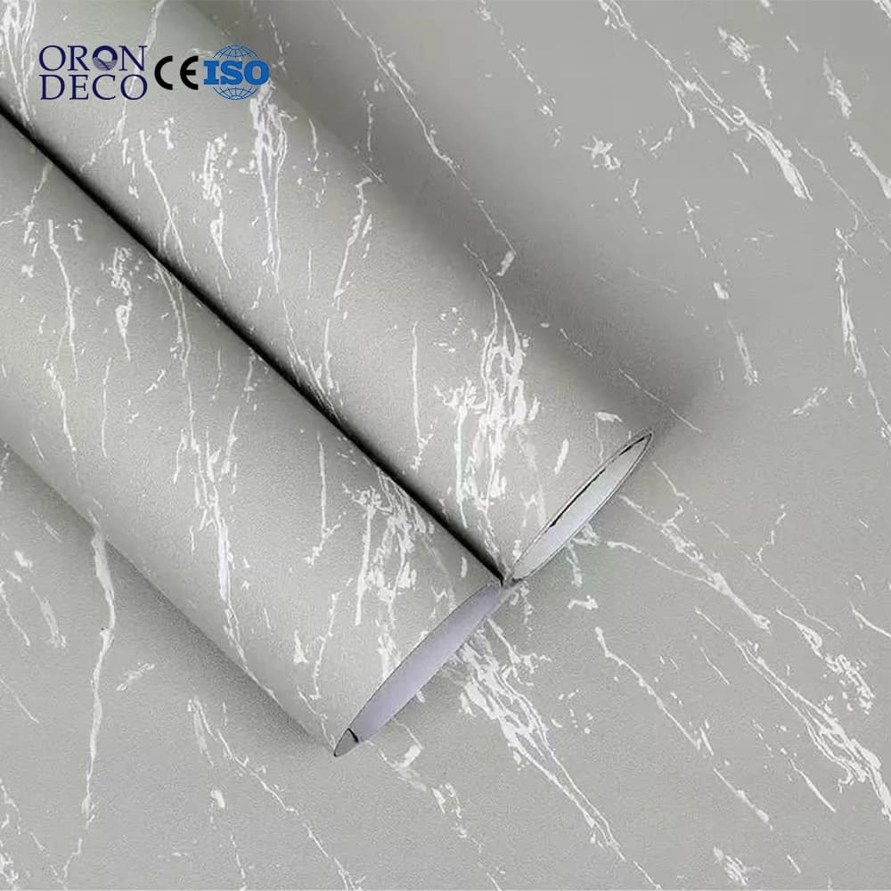 COWINLIFE DECO Matt Grayish-blue Marble Sticker Wall Paper 3d Home Self Adhesive Wallpaper Flooring Home Decoration Marble Wallpaper