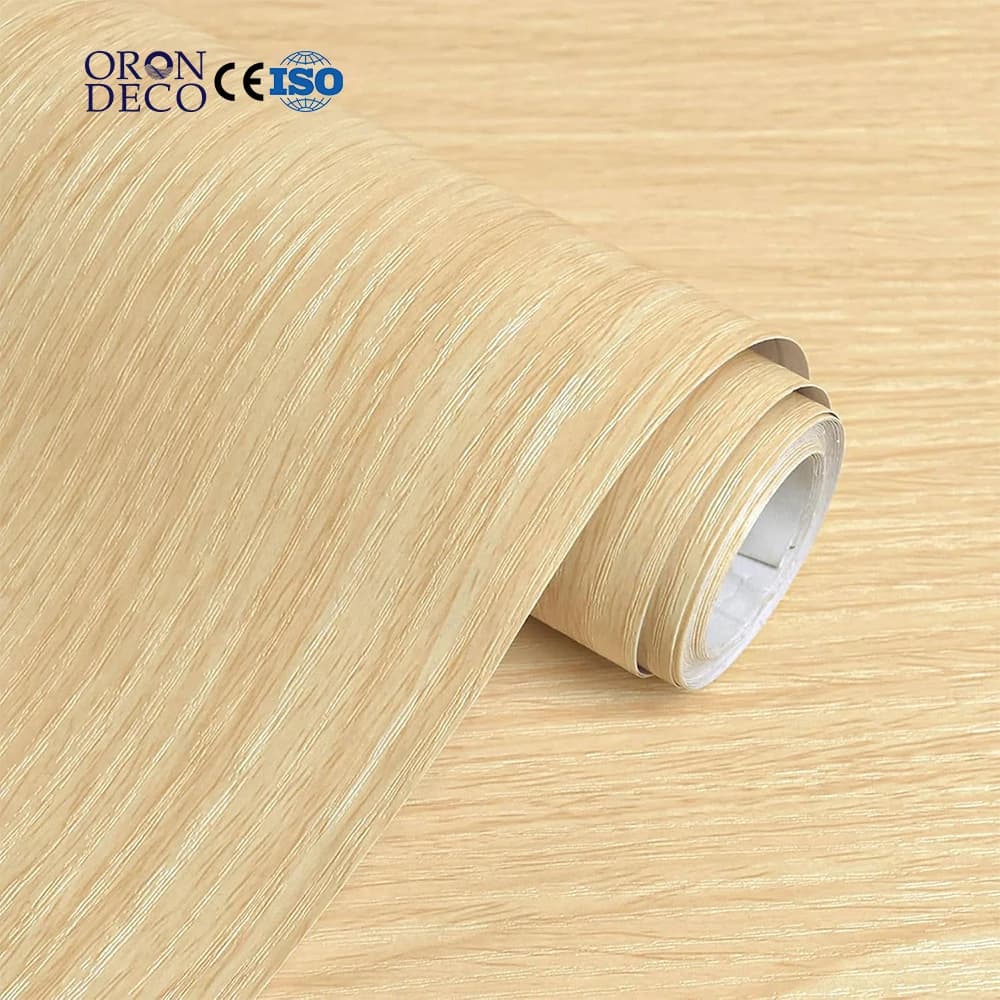 COWINLIFE DECO Wood Grain Stickers Wall Paper 3d Home Luxury Wallpaper Home Decor Counter Top Cover Peel and Stick Wallpaper Roll