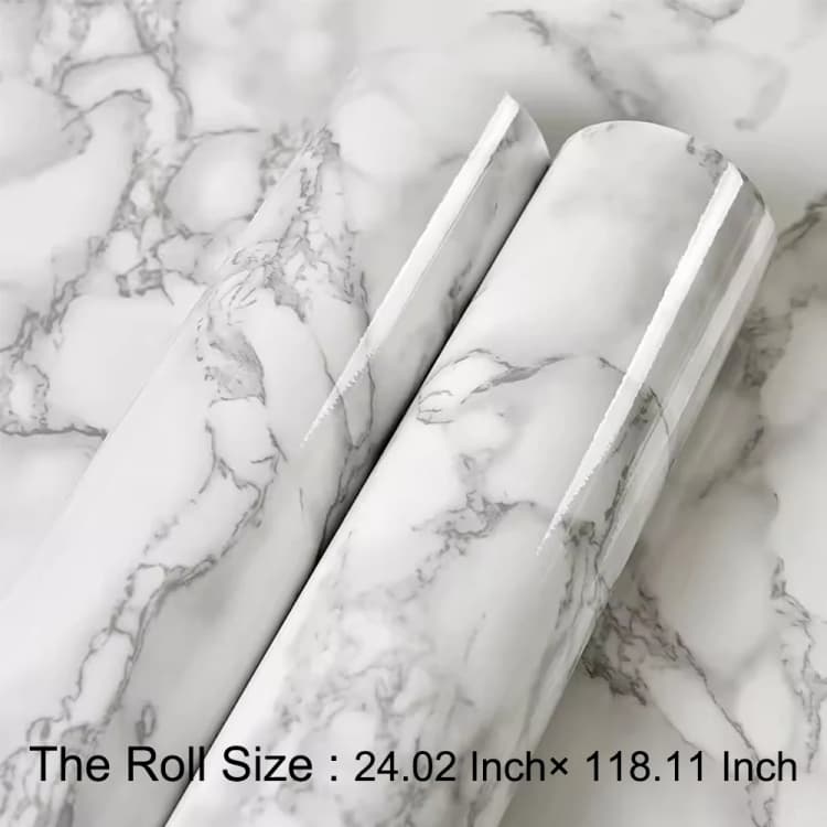 COWINLIFE Modern Vinyl Peel and Stick Self Adhesive Marble Sticker Pvc Wall Paper Rolls Wall Coating for Home Decor 24 InchX118 Inch detail 7