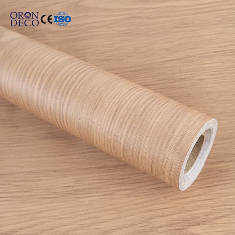 COWINLIFE DECO Wood Grain 3d Wood Household Renovation Kitchen Wall Sticker Customized Home Decor Selfadhesive Wallpaper for Bedroom detail 1