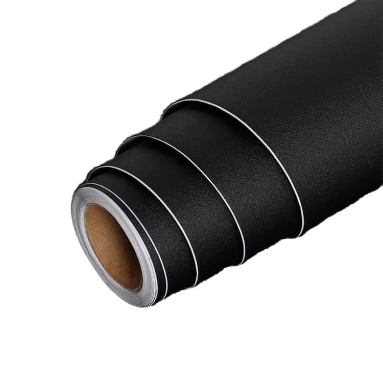 COWINLIFE DECO Matte Black Solid Colour Peel and Stick Wallpaper Removable Contact Paper Self Adhesive Waterproof for Bedroom Decor detail 1