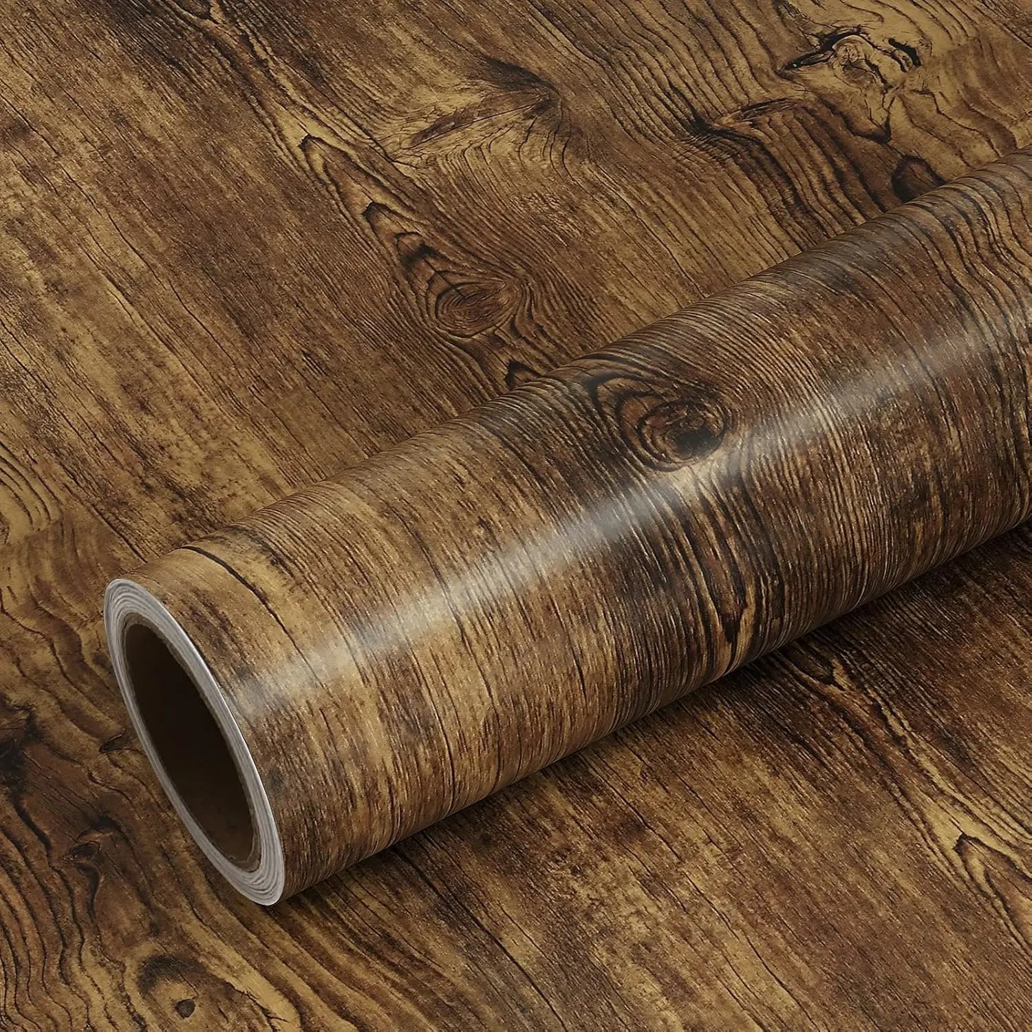 COWINLIFE DECO Wood Texture 3D Wall Stickers Peel and Stick Paper Home Decor PVC Self-Adhesive Wallpaper Rolls 23.62 InchX118.11 Inch