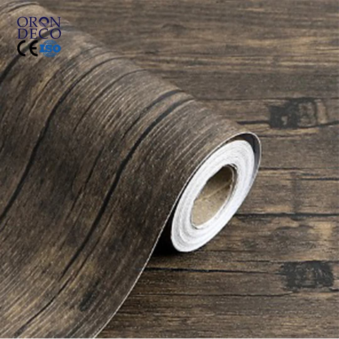 COWINLIFE DECO Self-Adhesive Thickened Wood Grain Wallpaper Roll Home Decor Furniture Table Wall Decor Peel Stick Wallpapers Stickers